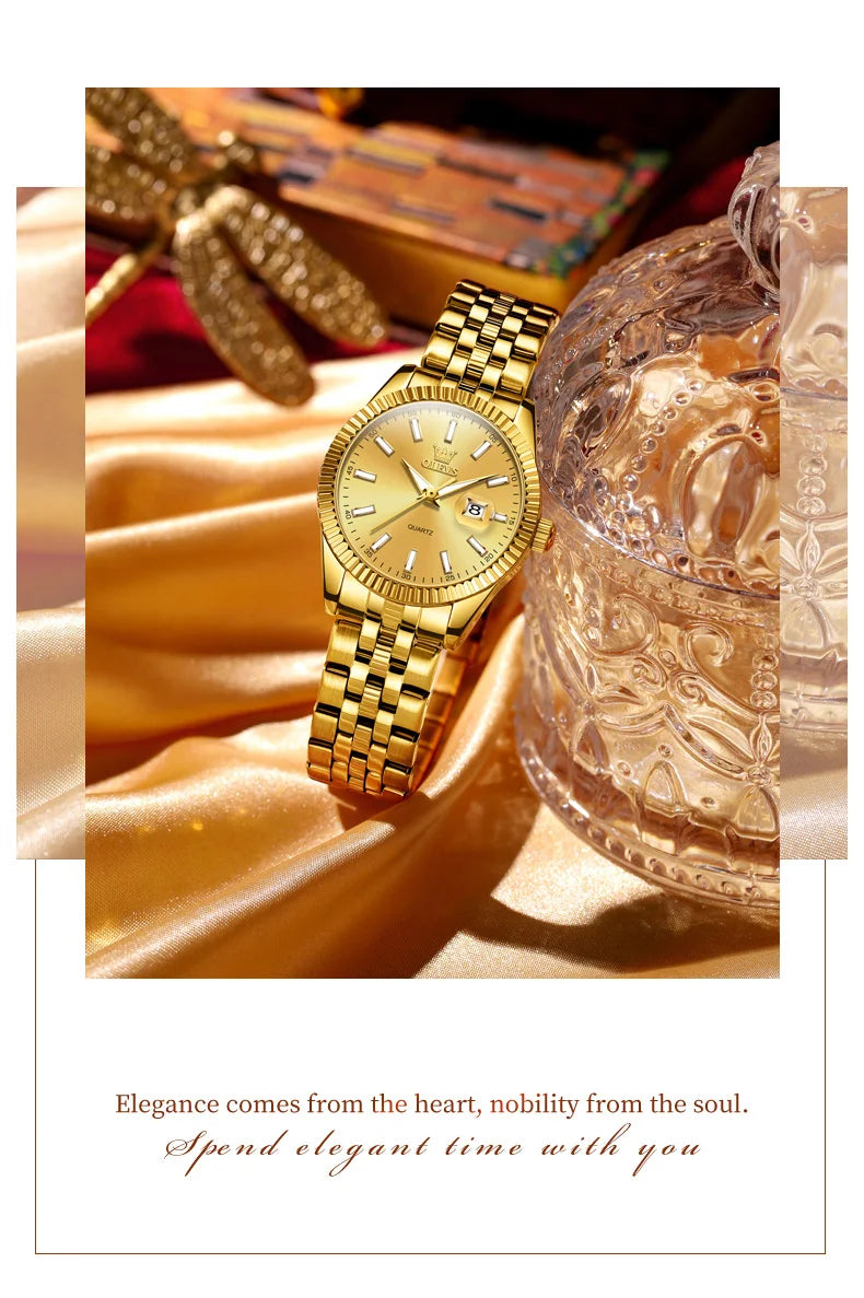Elegant Ladies’ Waterproof Quartz Watch
