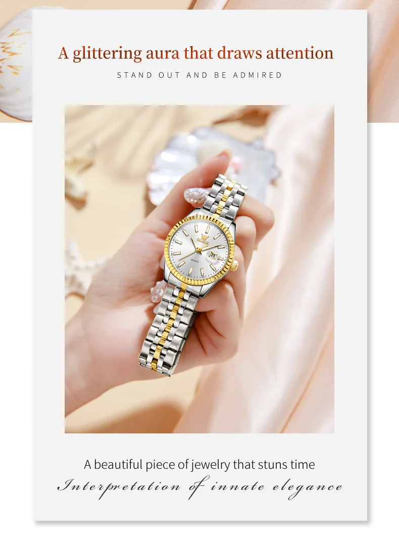 Elegant Ladies’ Waterproof Quartz Watch