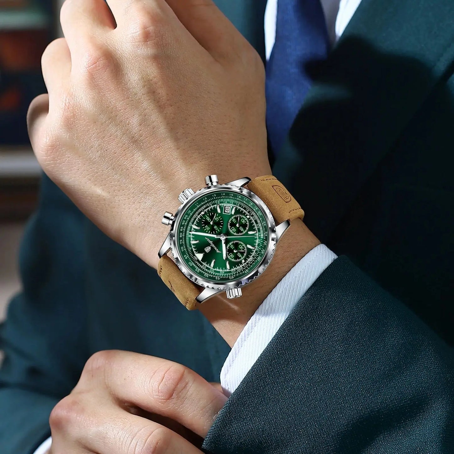 Luxury Mens Styled Leather Strap Watch