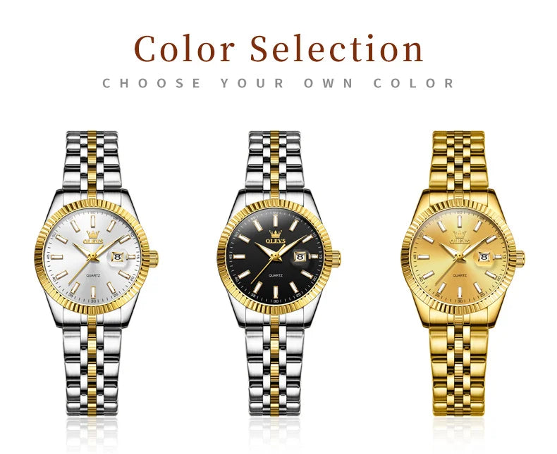 Elegant Ladies’ Waterproof Quartz Watch