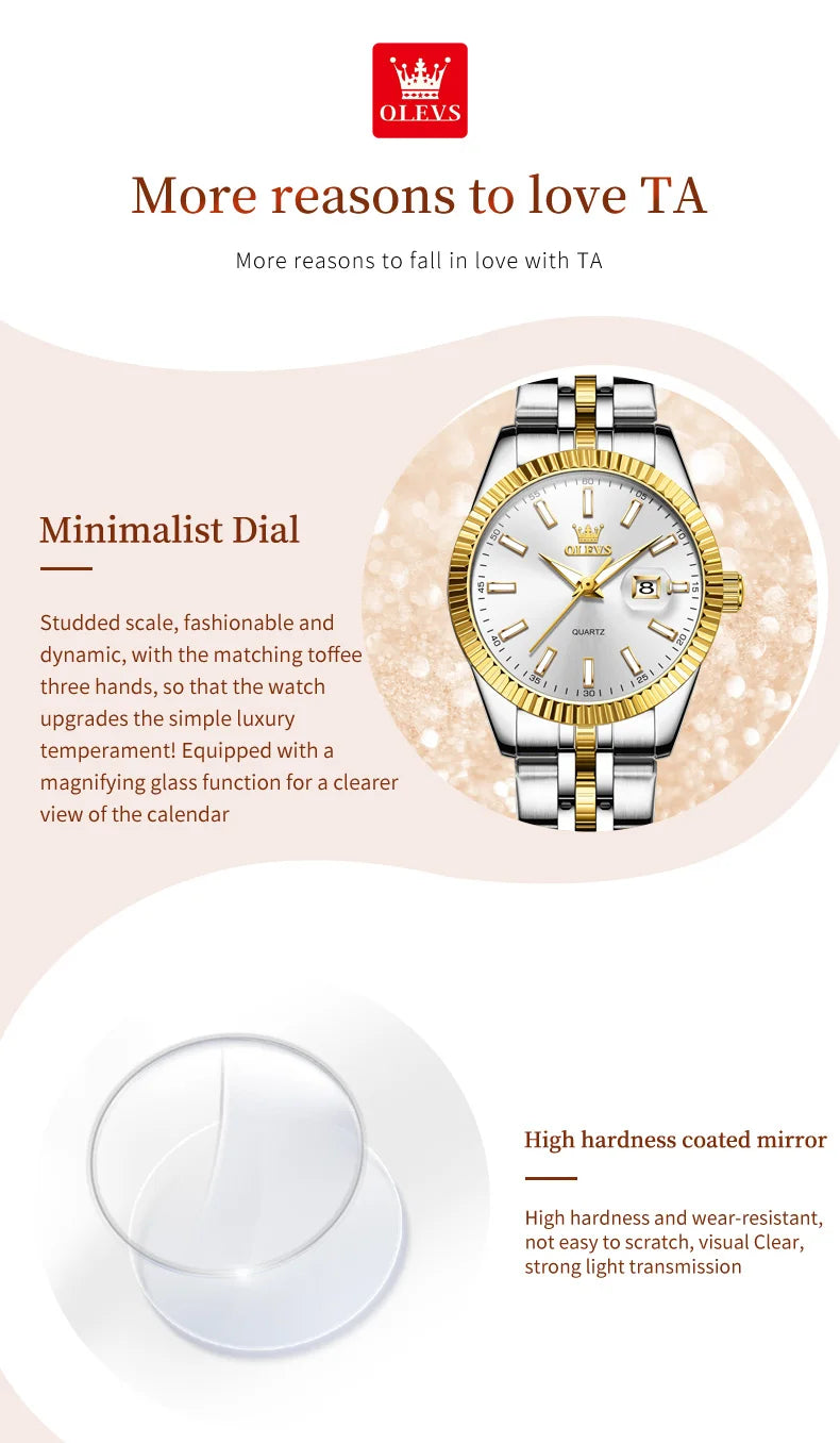 Elegant Ladies’ Waterproof Quartz Watch