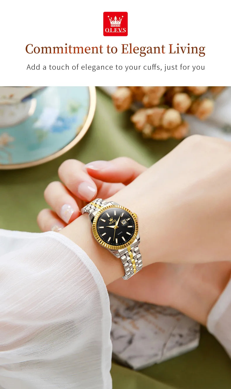 Elegant Ladies’ Waterproof Quartz Watch